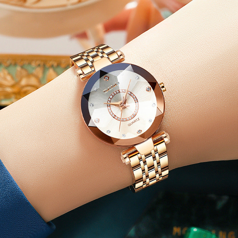SENO Crystal Facet Women’s Quartz Watch