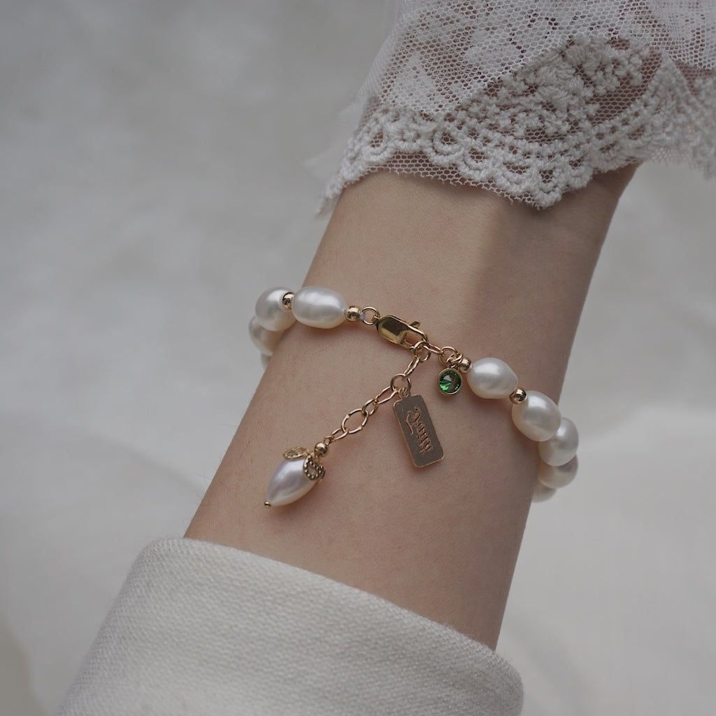 Zodiac Pearl Charm Bracelet