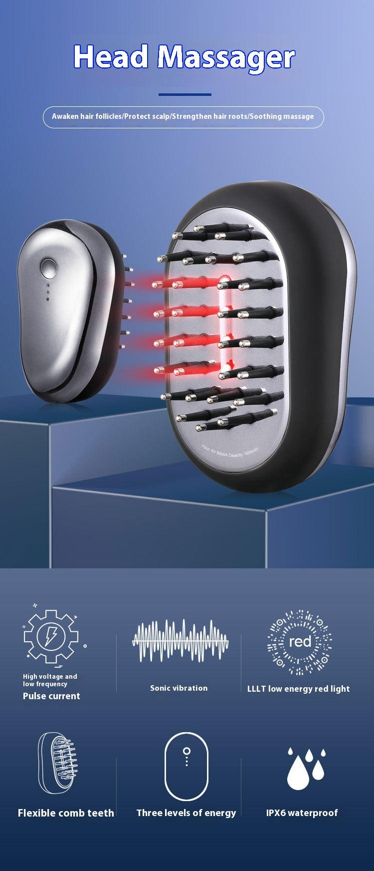 VITAGROW™ Pro LED Scalp Therapy Comb