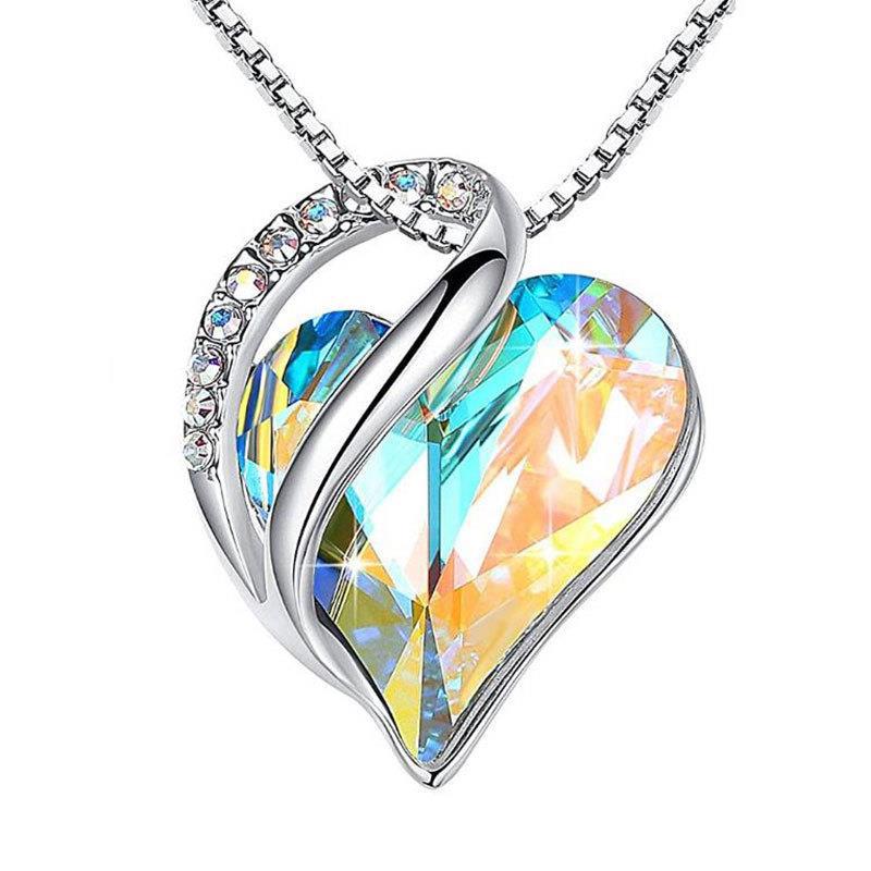 Aurora Prism Heart Necklace