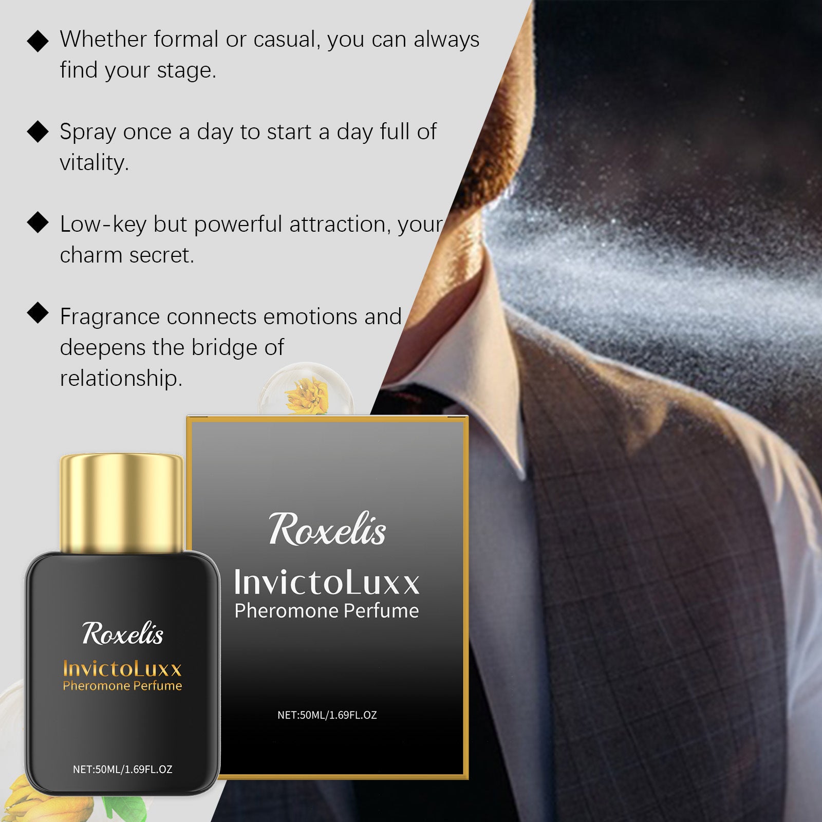 ROXELIS™ InvictoLuxx – Premium Pheromone Perfume (Men)