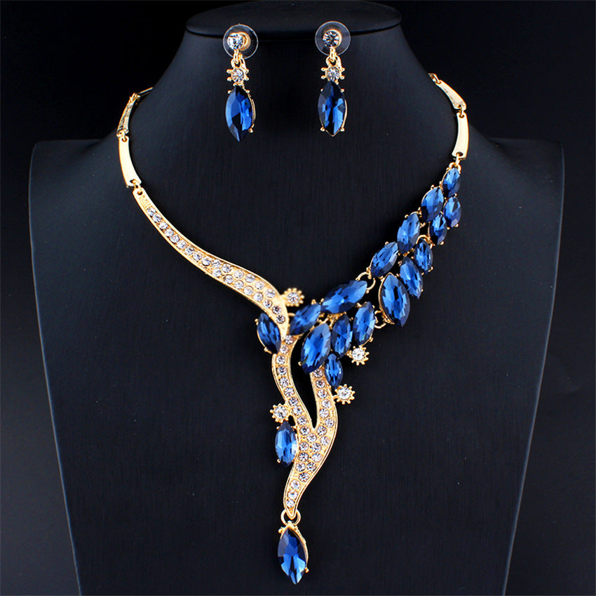Royal Ruby Crystal Luxury Jewelry Set