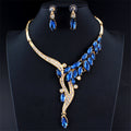 Royal Ruby Crystal Luxury Jewelry Set