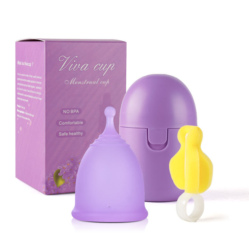 Viva Cup Reusable Menstrual Cup – Silicone Period Cup with Storage Case & Cleaning Brush