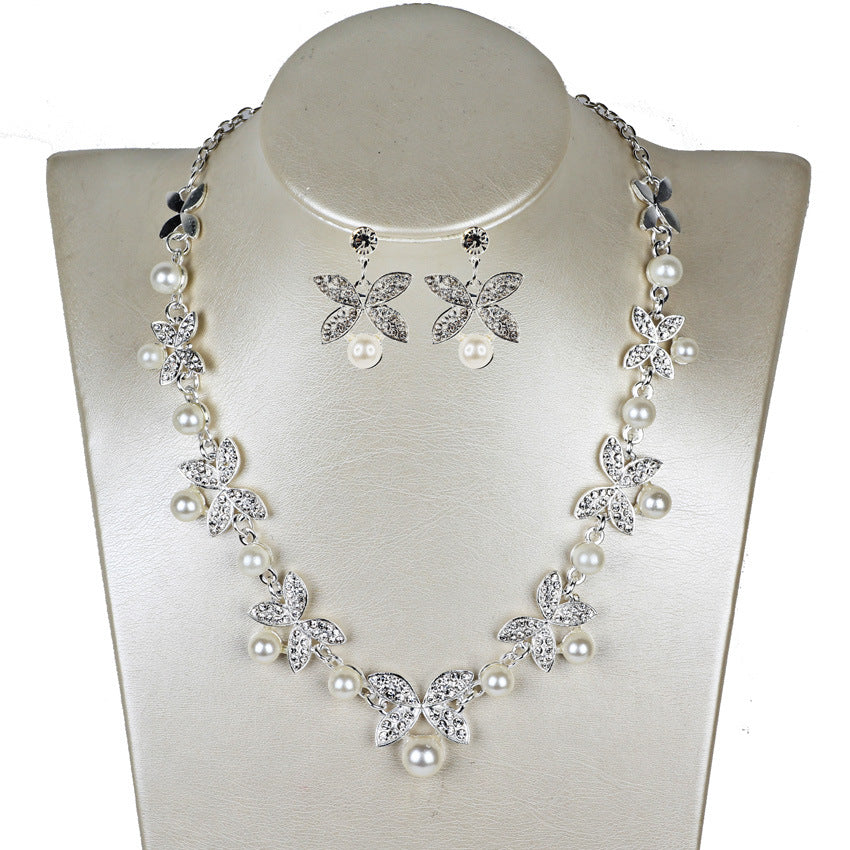 Luxury Butterfly Pearl Jewelry Set