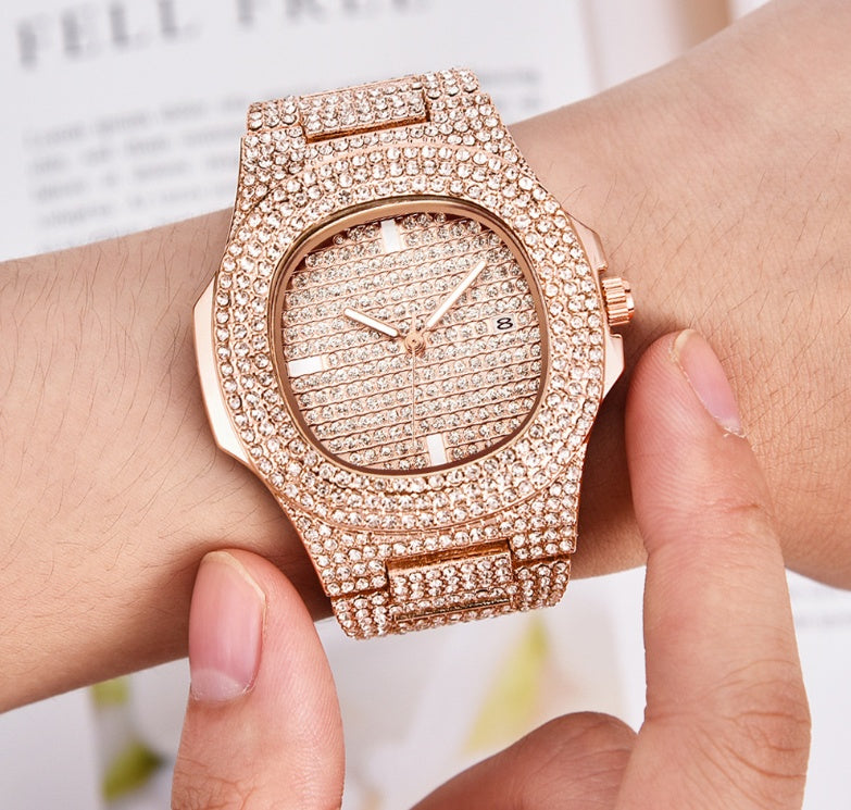 AURVEX ELITE™ Diamond Iced-Out Premium Square Watch