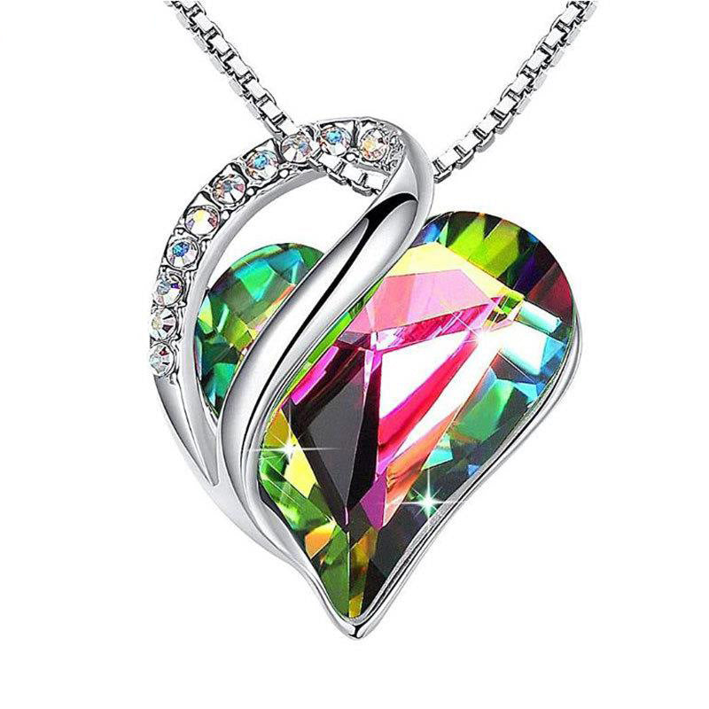 Aurora Prism Heart Necklace