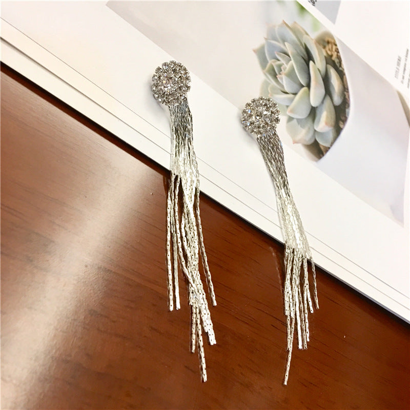 Premium Crystal Tassel Earrings