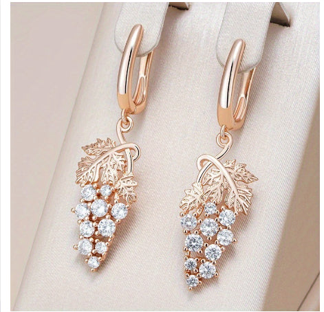 Premium Gold Crystal Cluster Earrings
