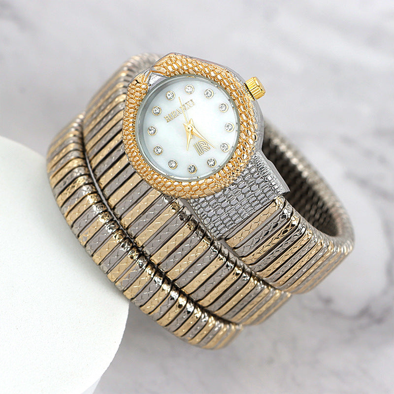 VELMORA LUXE™ Diamond Serpentine Bracelet Watch