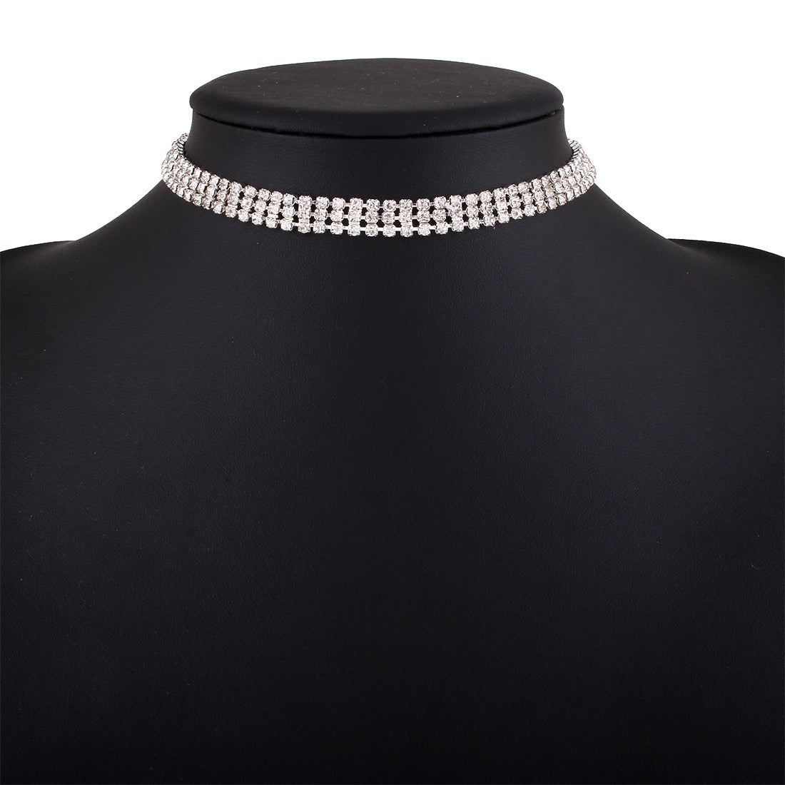 Luxury Geometric Diamond Choker Necklace