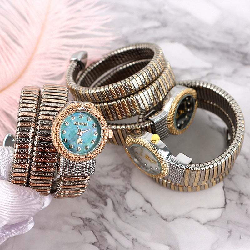 VELMORA LUXE™ Diamond Serpentine Bracelet Watch