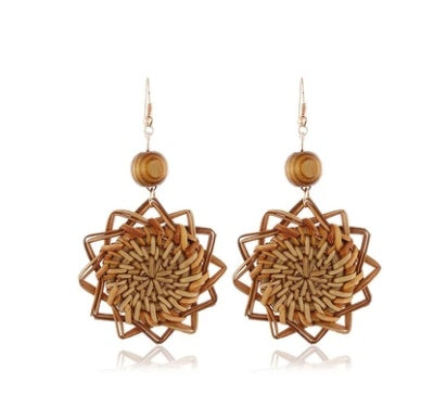 Premium Bamboo-Inspired Geometric Earrings