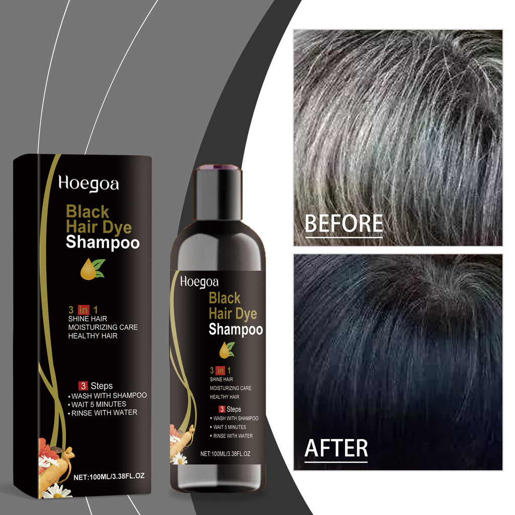 HOEGOA- Herbal Black Hair Dye Shampoo