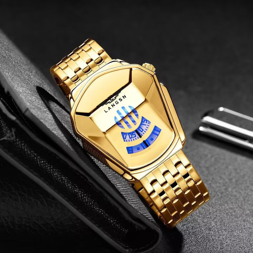 LANGSN™ Futuristic Crystal Dial Premium Quartz Watch