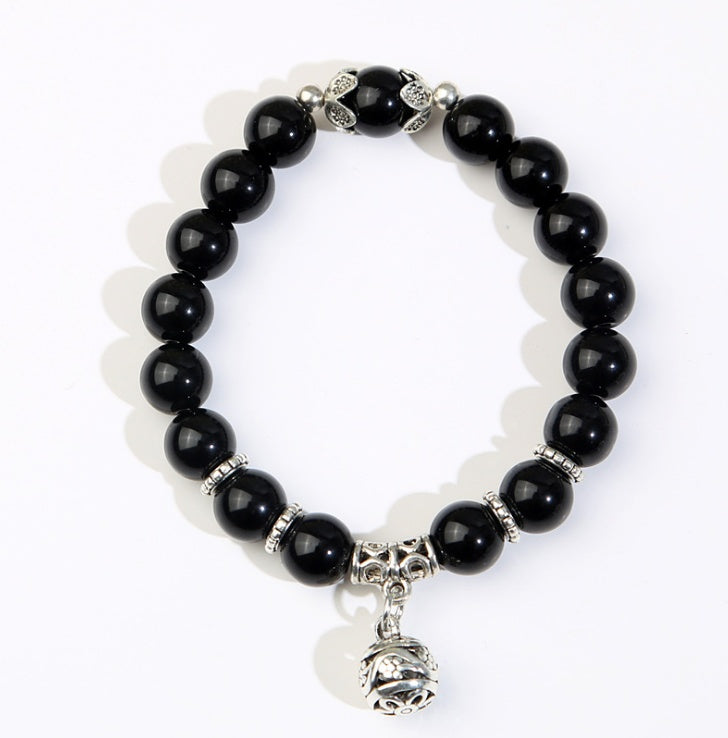 Natural Opal Bead Charm Bracelet