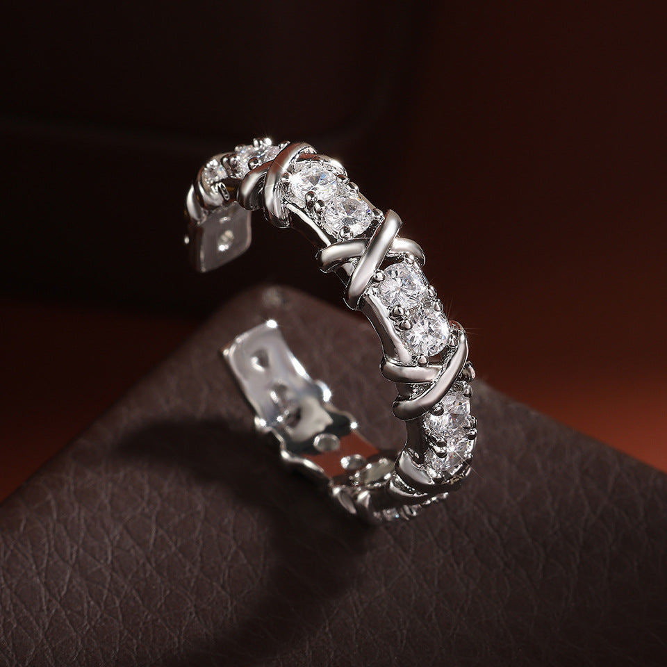 Geometric Crystal Luxe Set – Bold Designer Elegance