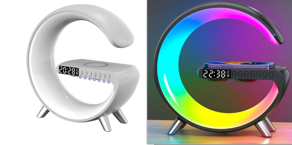 AuraGlow™ Smart Ambient Lamp with Wireless Charging & Bluetooth Audio