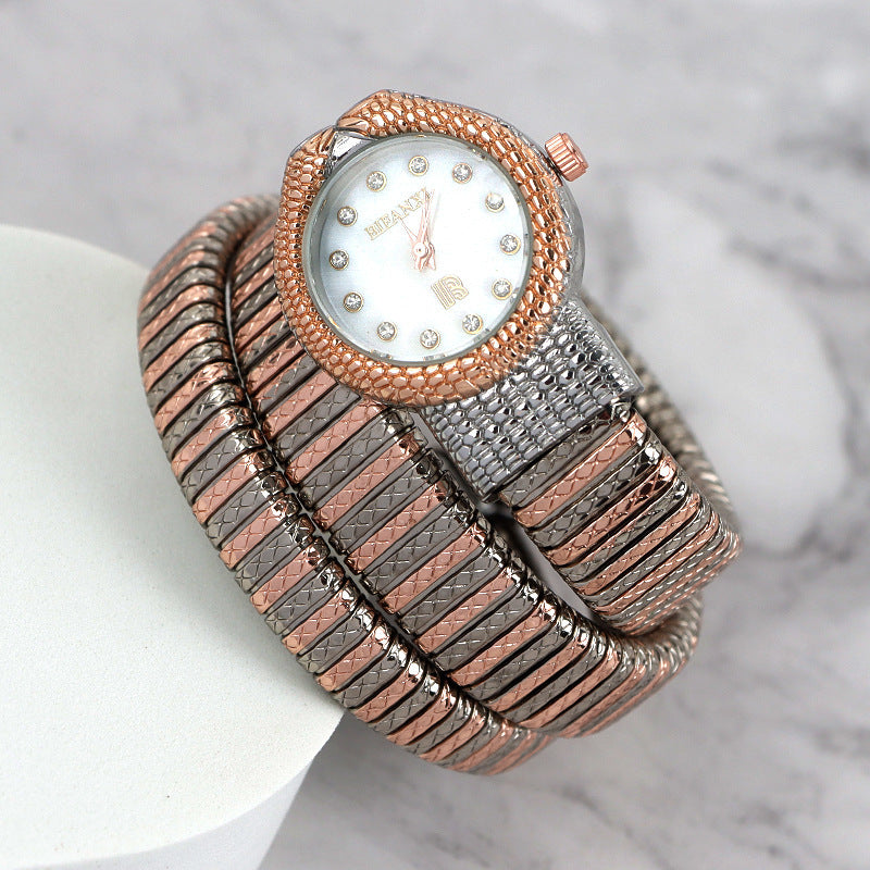 VELMORA LUXE™ Diamond Serpentine Bracelet Watch