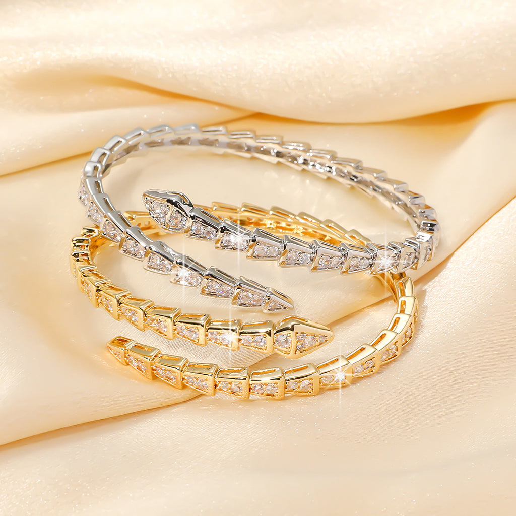 Serpent Zircon Luxe Bracelet – Power Meets Seductive Elegance