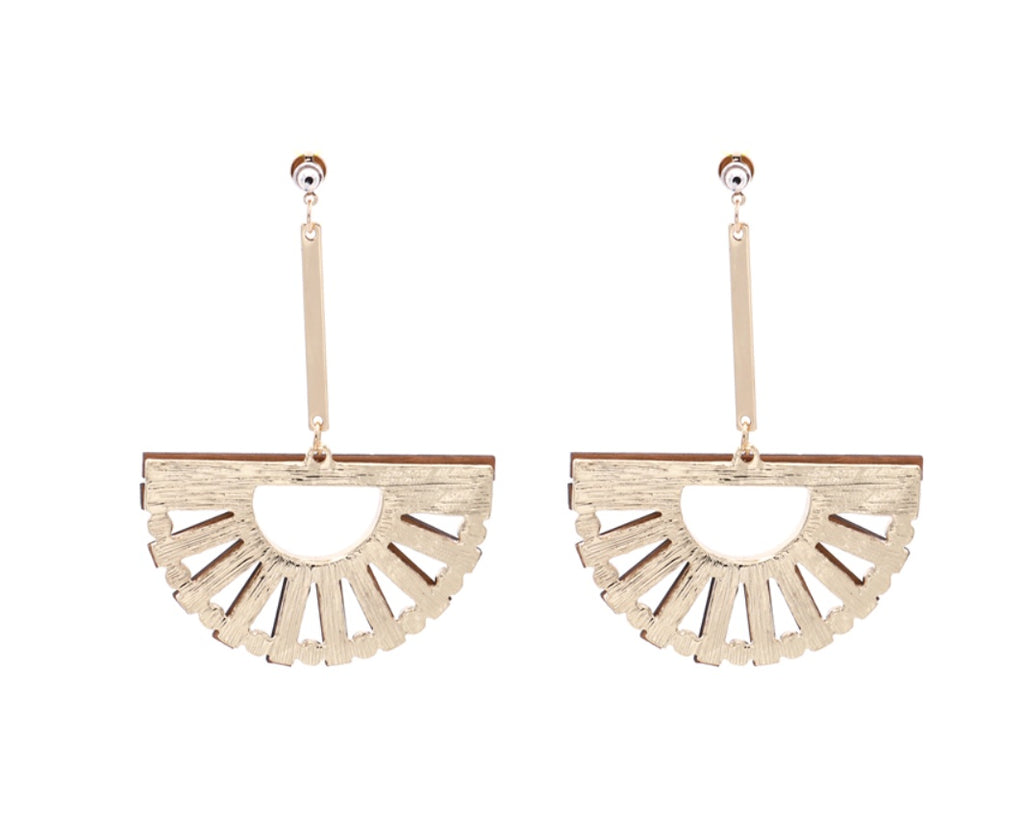 Premium Bamboo-Inspired Geometric Earrings