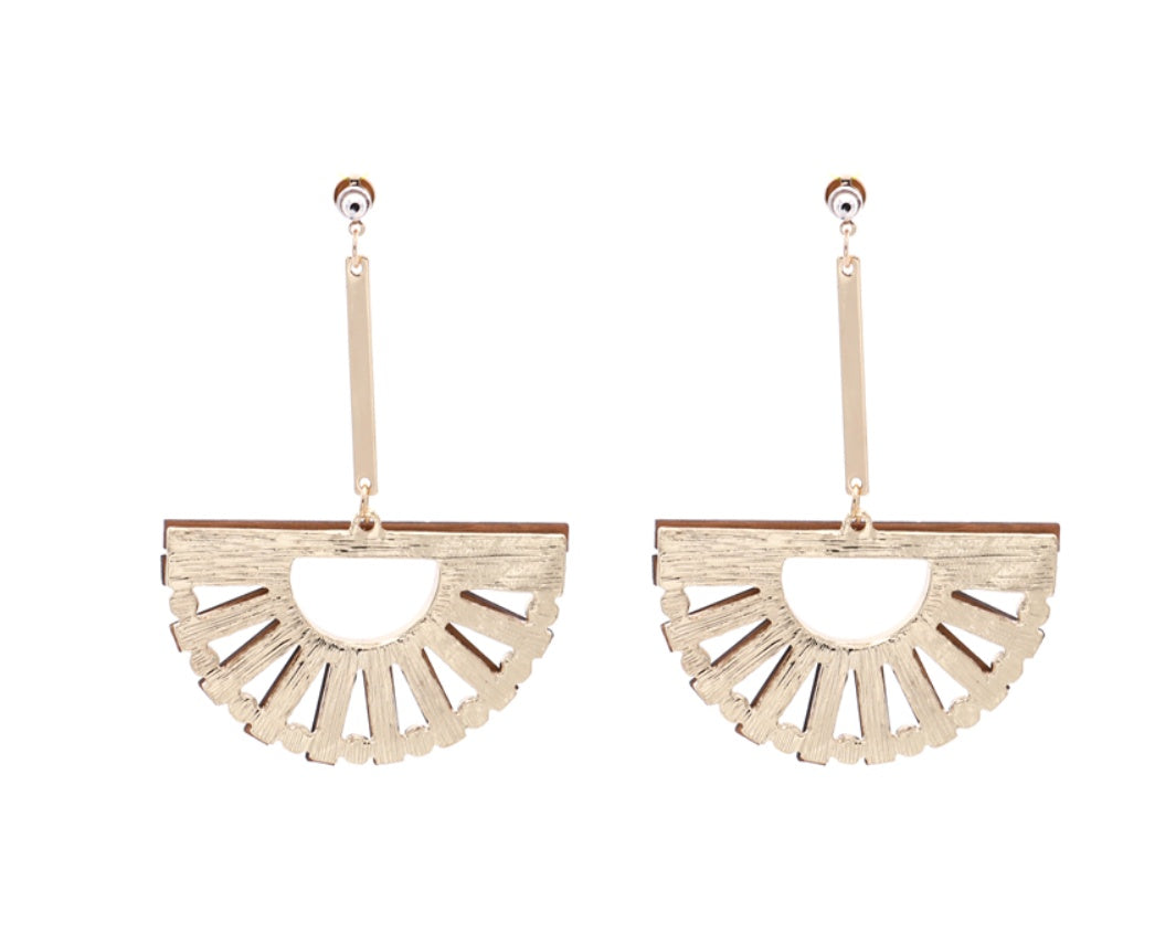 Premium Bamboo-Inspired Geometric Earrings
