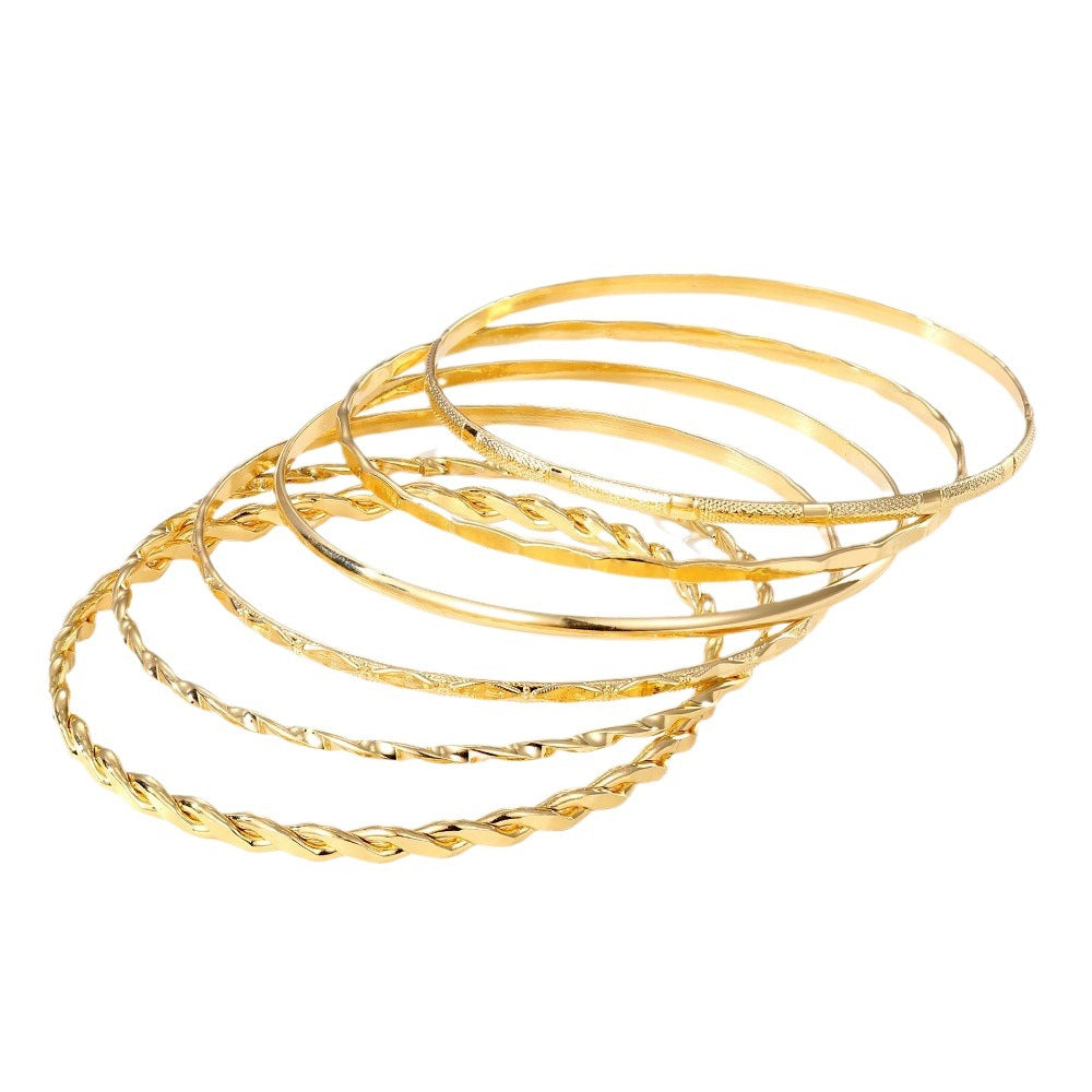 Multi-Layer Gold Bracelet Set – Effortless Stacked Luxury