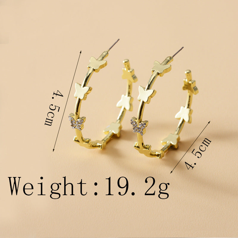 Butterfly Hoop Earrings – Bold Style with a Touch of Elegance