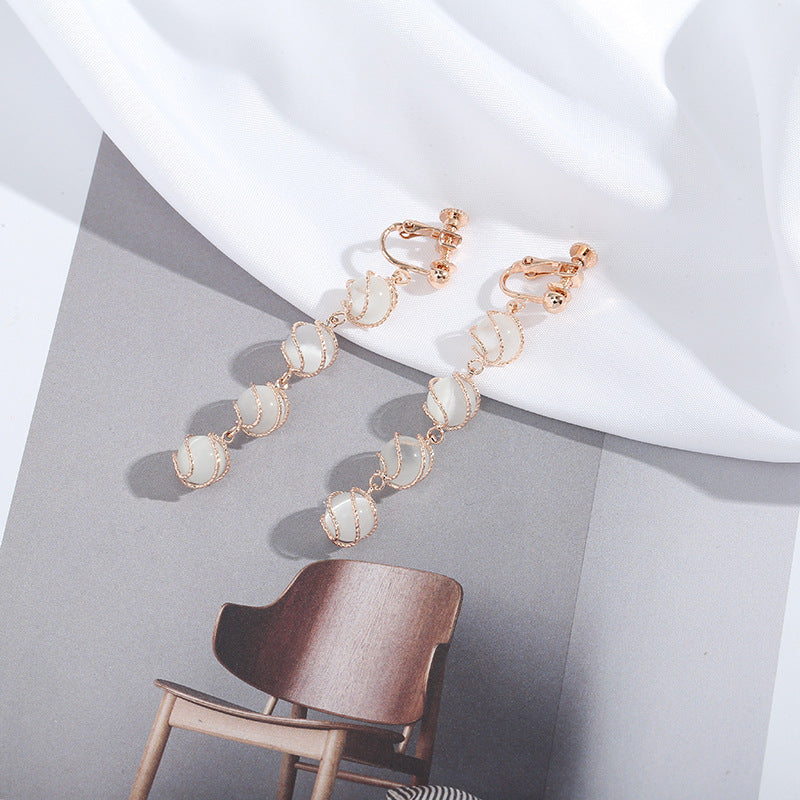 Irregular Resin Zircon Earrings