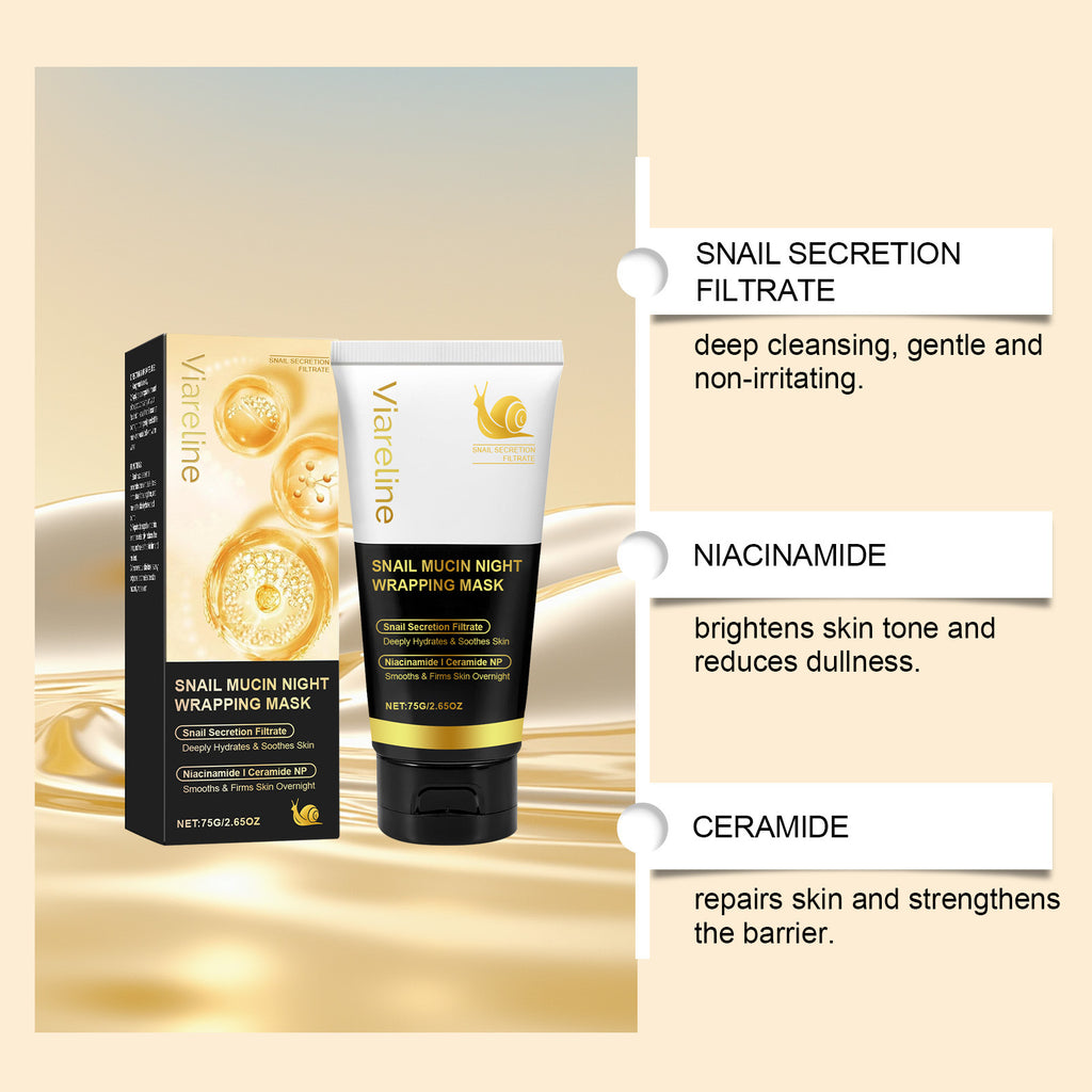 Viareline™ Snail Mucin HydroGlow Night Wrapping Mask