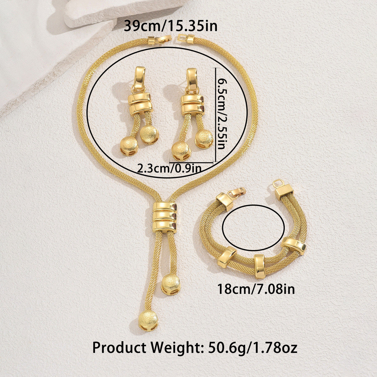 Elegant Gold-Tone Jewelry Set