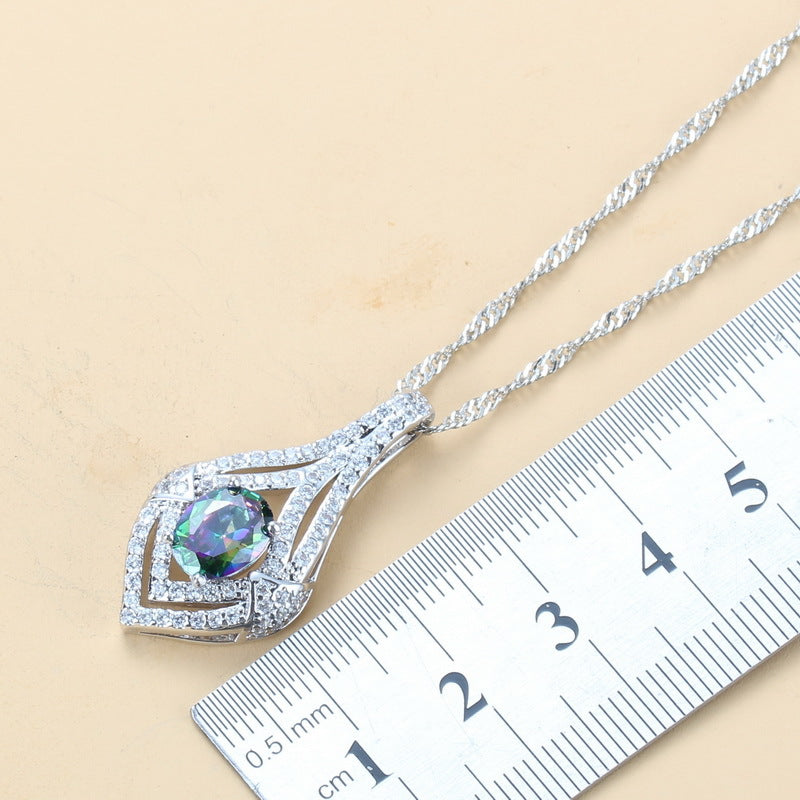 Luxury Inlaid Gemstone Jewelry Set