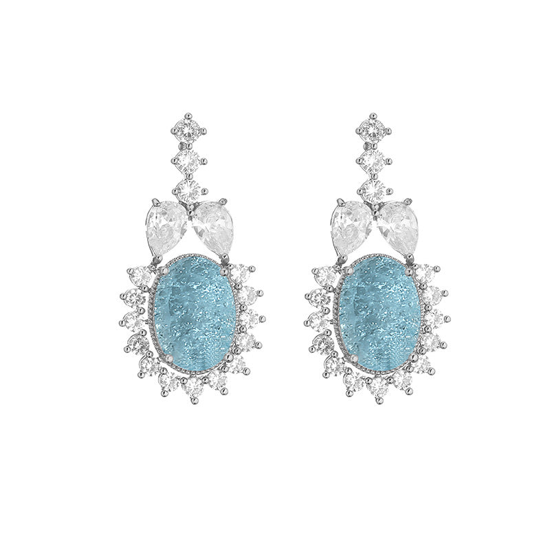 Water Drop Zircon Stud Earrings