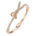 Premium Rose Gold Crystal Bow Bracelet