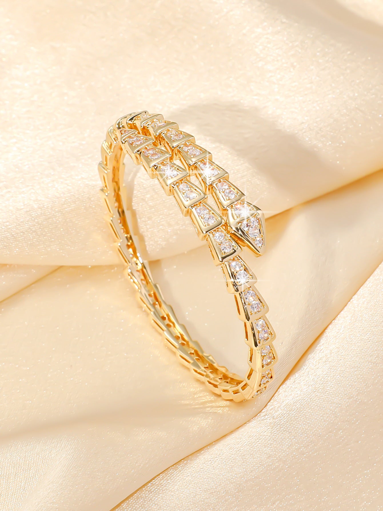Serpent Zircon Luxe Bracelet – Power Meets Seductive Elegance