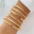 Multi-Layer Gold Bracelet Set – Effortless Stacked Luxury