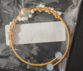 Elegant Pearl & Stone Wire-Wrapped Bracelet