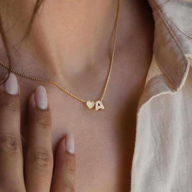 Initial Heart Signature Necklace