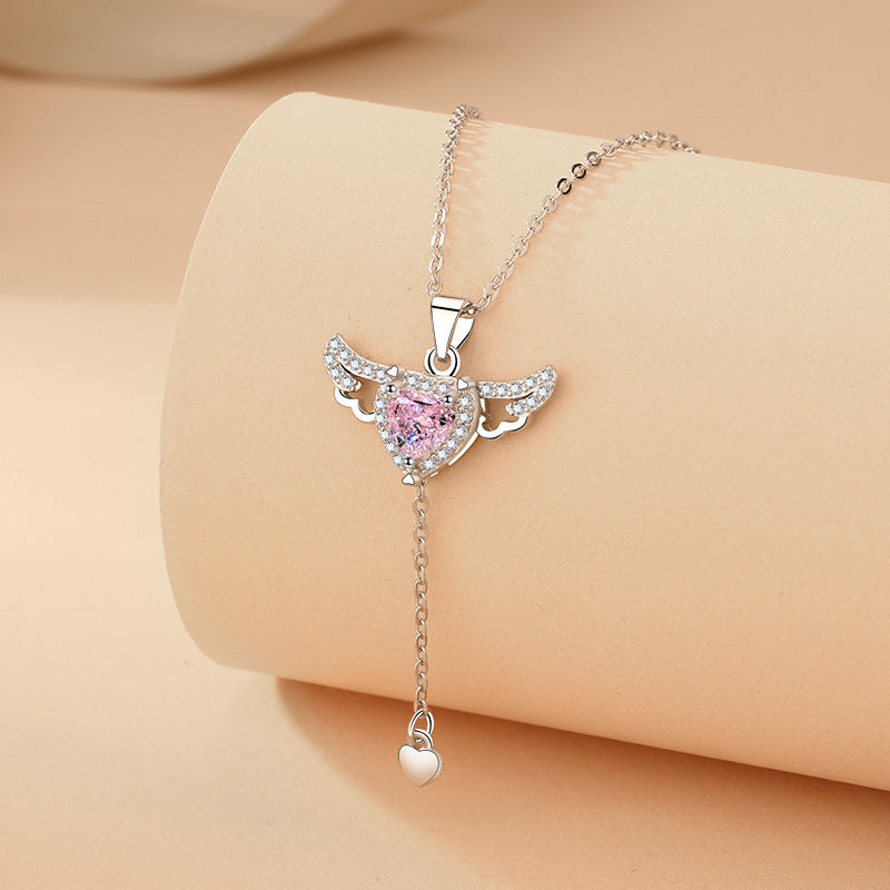 Cupid Angel Heart Necklace