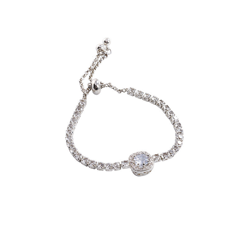Elegant Halo Crystal Bracelet – Timeless Minimal Luxury