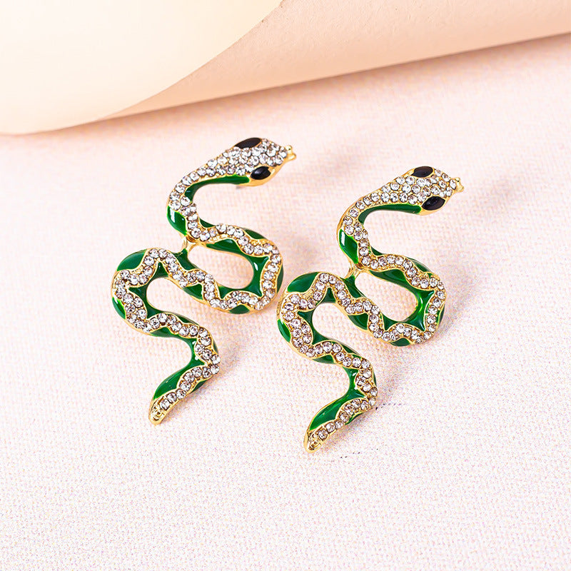 Snake Crystal Earrings – Bold, Fearless & Unforgettable