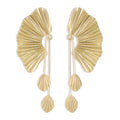 Luxury Fan Drop Earrings – Artistic Elegance in Motion