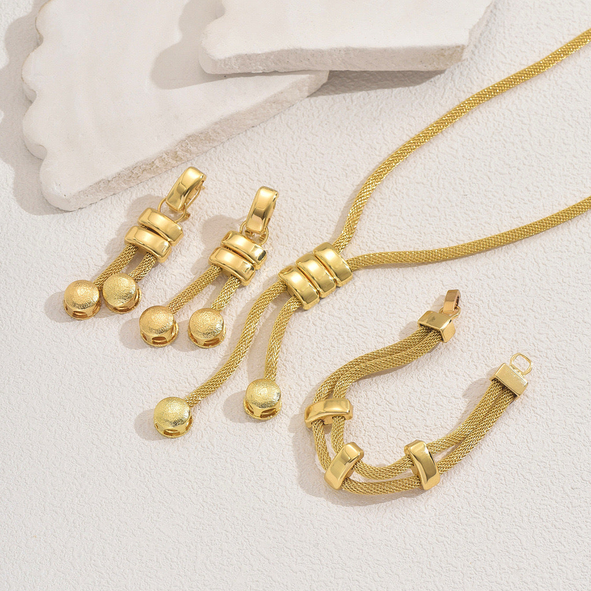 Elegant Gold-Tone Jewelry Set