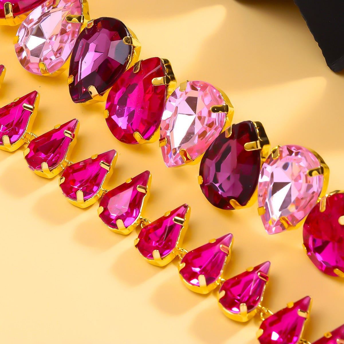 Royal Drop Crystal Statement Necklace