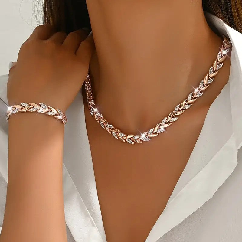 Luxury Leaf Jewelry Set