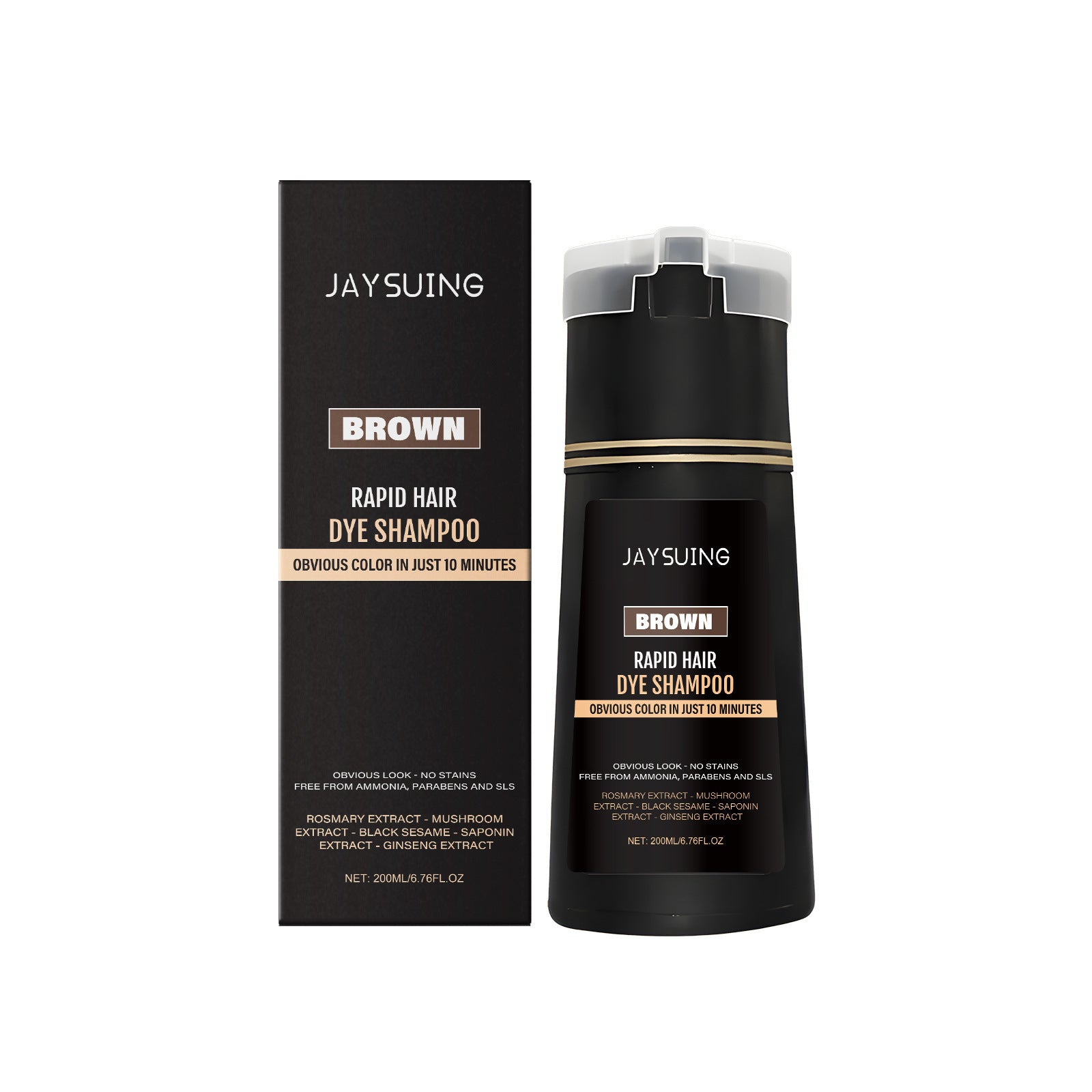 JAYSUING Rapid Hair Dye Shampoo – Instant Coverage (200ml)