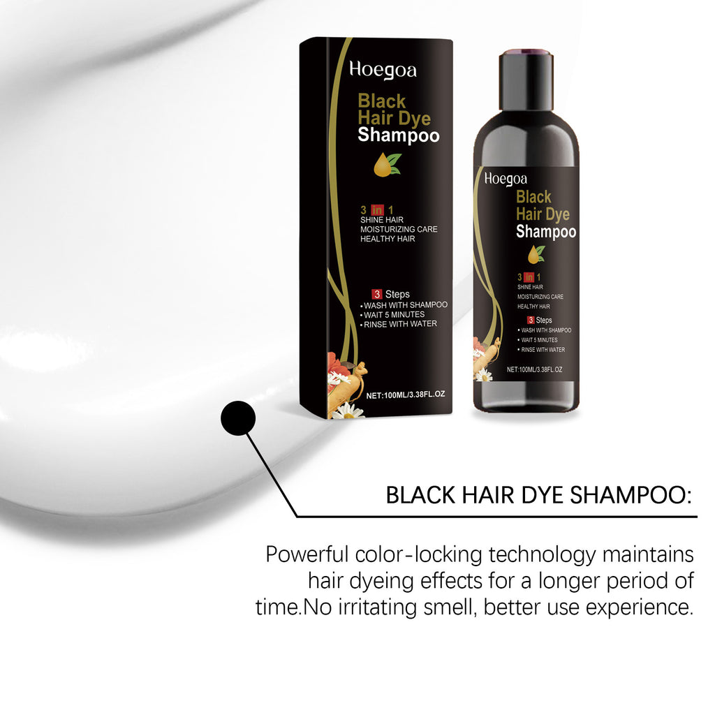 HOEGOA- Herbal Black Hair Dye Shampoo