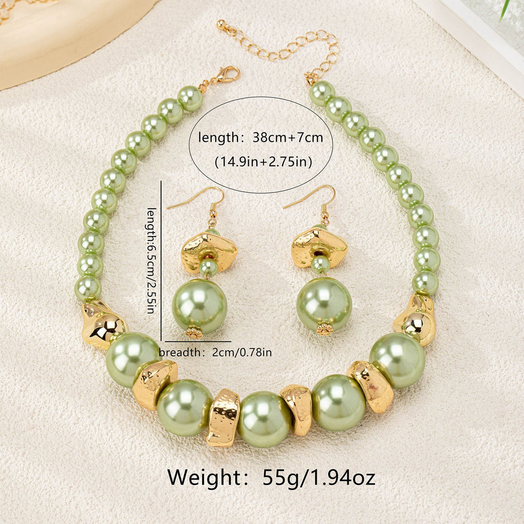 Elegant Pearl-Style Jewelry Set