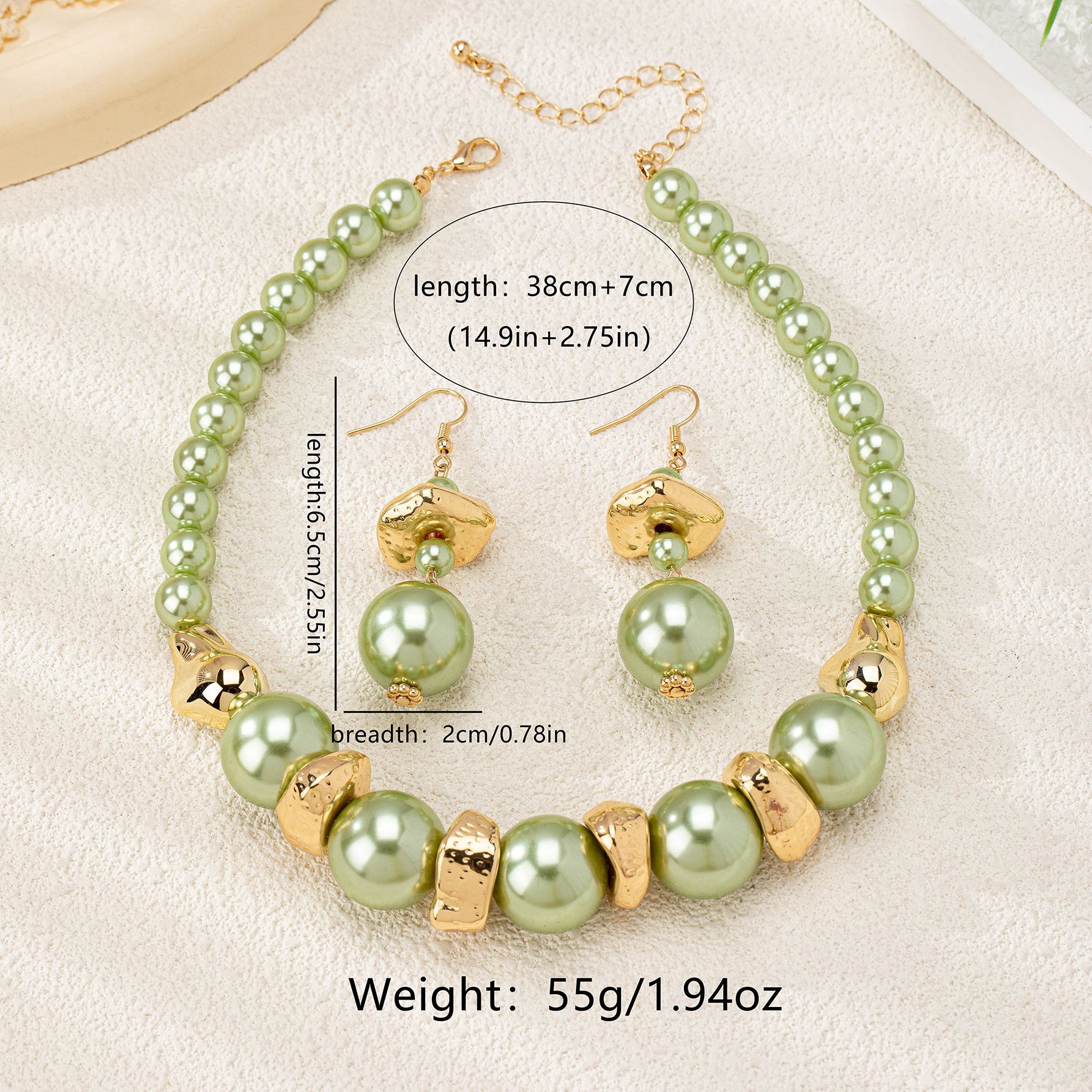 Elegant Pearl-Style Jewelry Set
