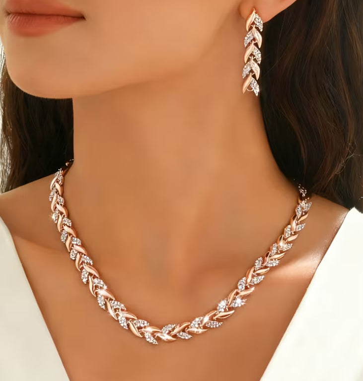 Luxury Leaf Jewelry Set